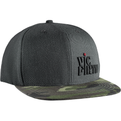 Casquette "snapback" gris/camo 6 panel