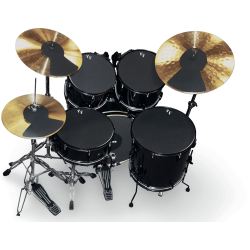 Pack standard 12'', 13'', 16'', 14", 22'', hi-hat et deux cymbales