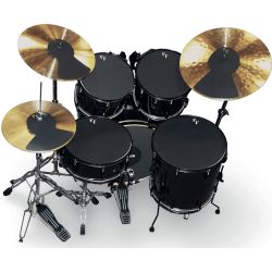 Pack sourdine 10", 12", 14", 14", 22", hi-hat et 2 cymbales