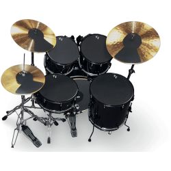 Pack standard 12'', 13'', 16'', 14", 22'', hi-hat et deux cymbales