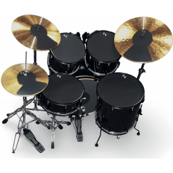 Pack sourdine Rock 10", 12", 16", 14", 22", hi-hat et deux cymbales